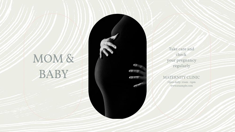 Pregnancy Facebook cover template, editable design