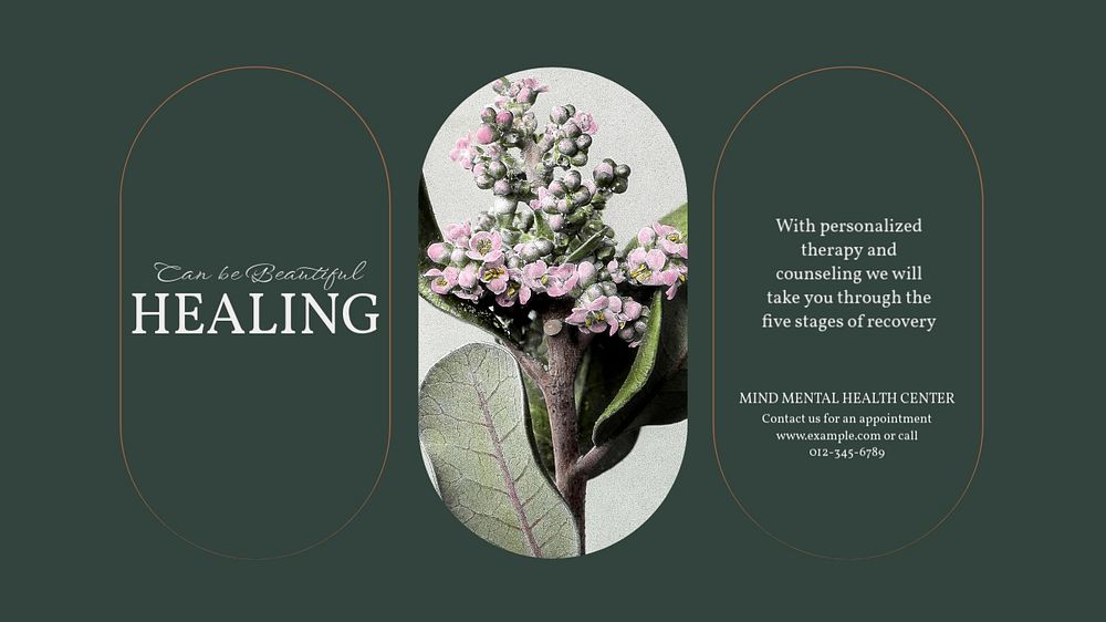 Healing and recovery Facebook cover template, editable design