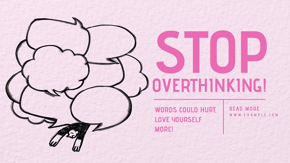 Stop overthinking blog banner template & design