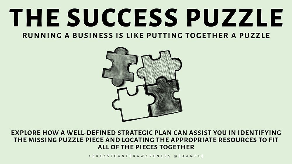 The success puzzle blog banner template, editable text & design