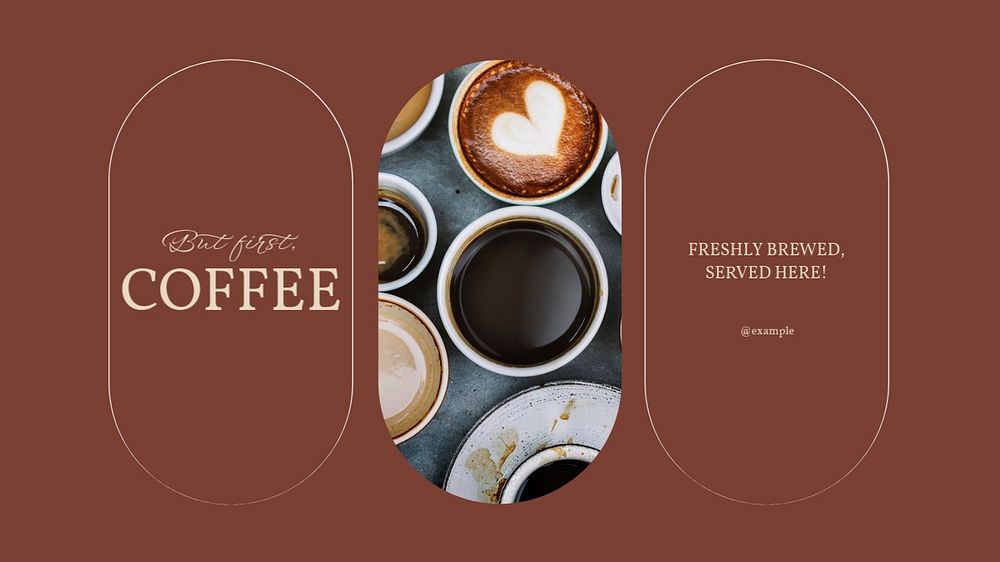 Coffee morning Facebook cover template, editable design