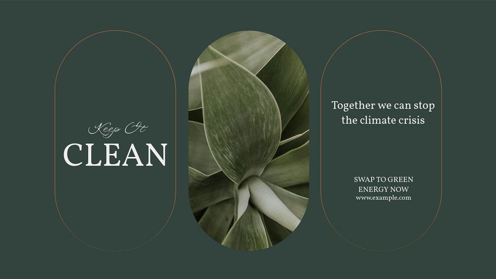 Keep it clean Facebook cover template, editable design