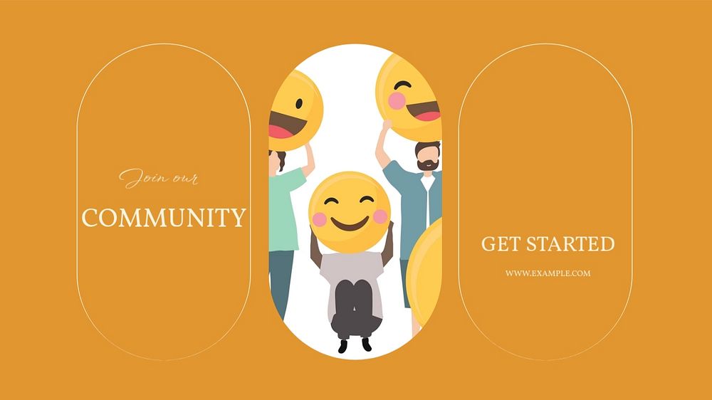 Join our community Facebook cover template, editable design