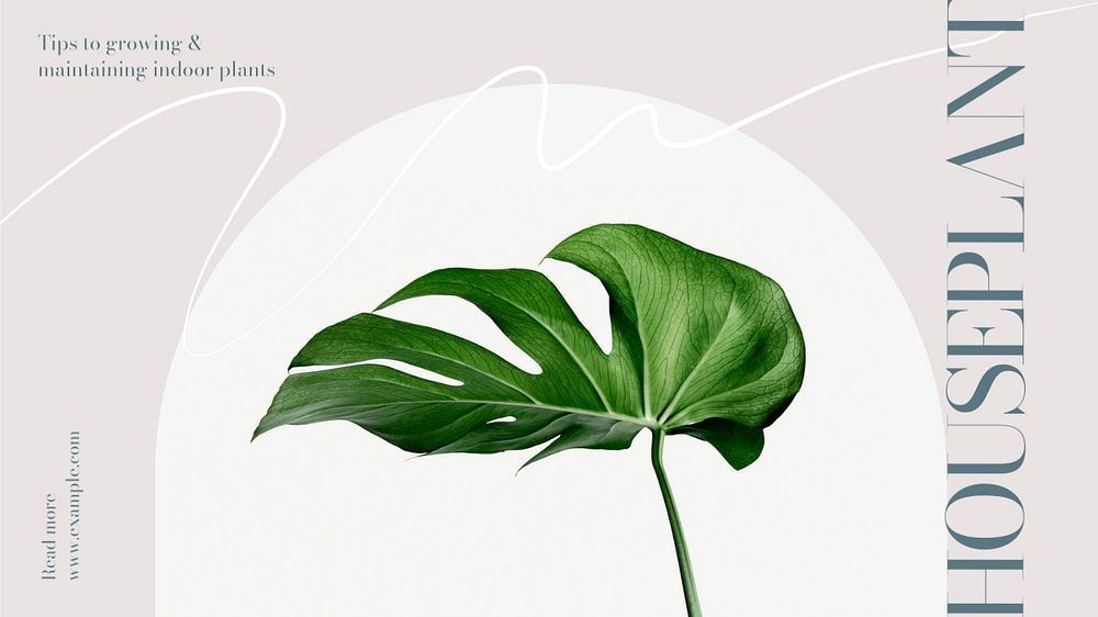 House plant tips blog banner template, editable design