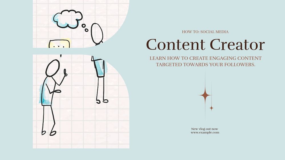 Content creator Facebook cover template, editable design