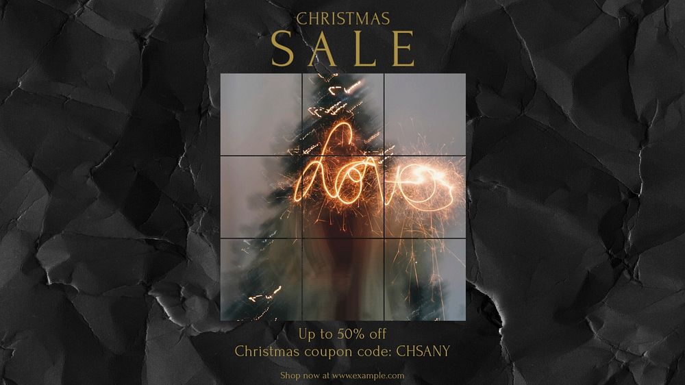 Christmas sale blog banner template, editable design