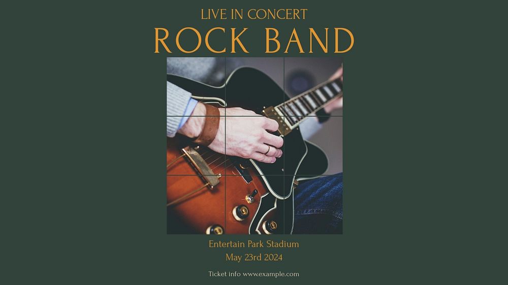 Live concert blog banner template, editable design