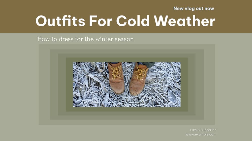 Warm outfits blog banner template, editable design