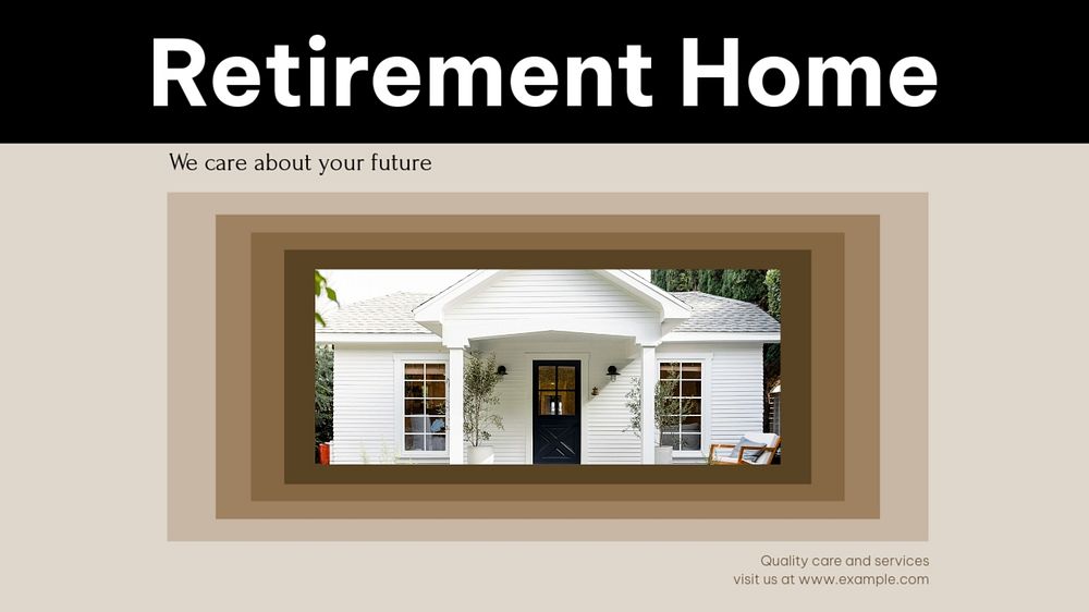 Retirement home blog banner template, editable design
