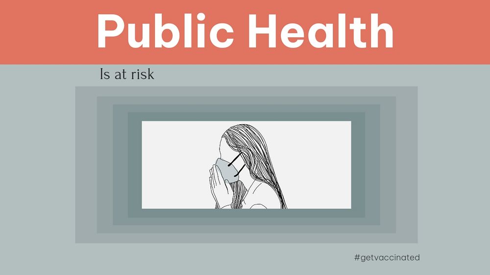 Public health blog banner template, editable design