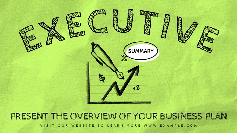 Executive summary blog banner template, editable text & design