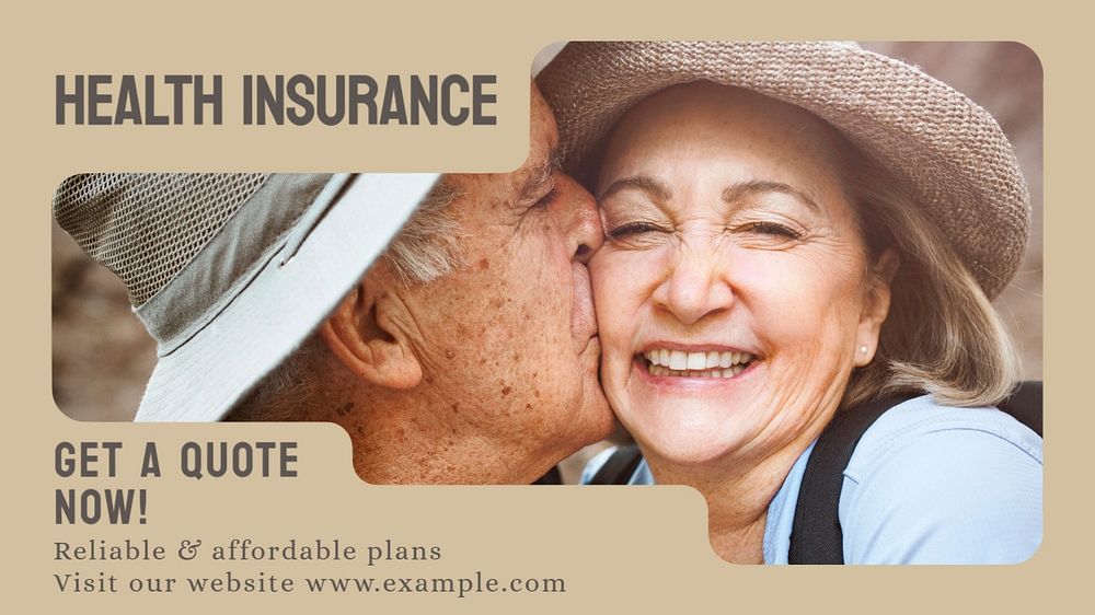 Family health insurance blog banner template, editable text & design