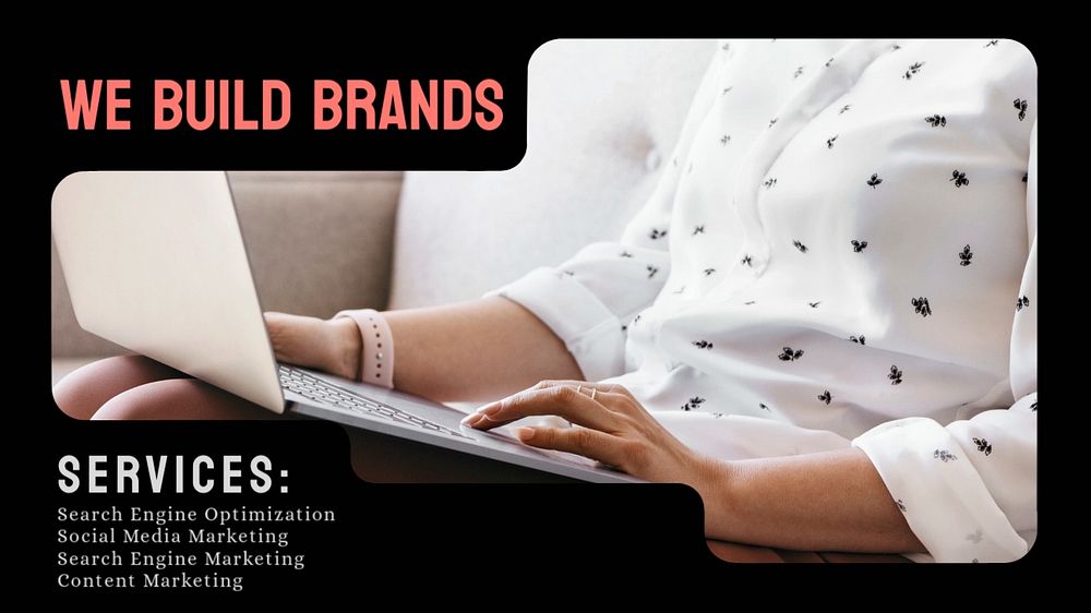 We build brands blog banner template, editable text & design