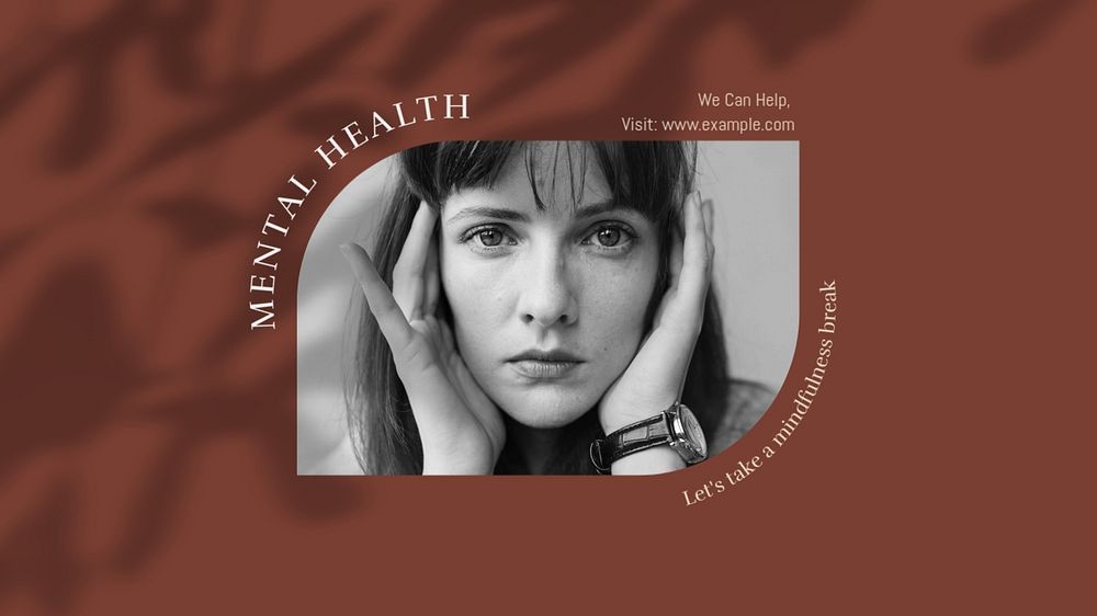 Mental health blog banner template, editable design