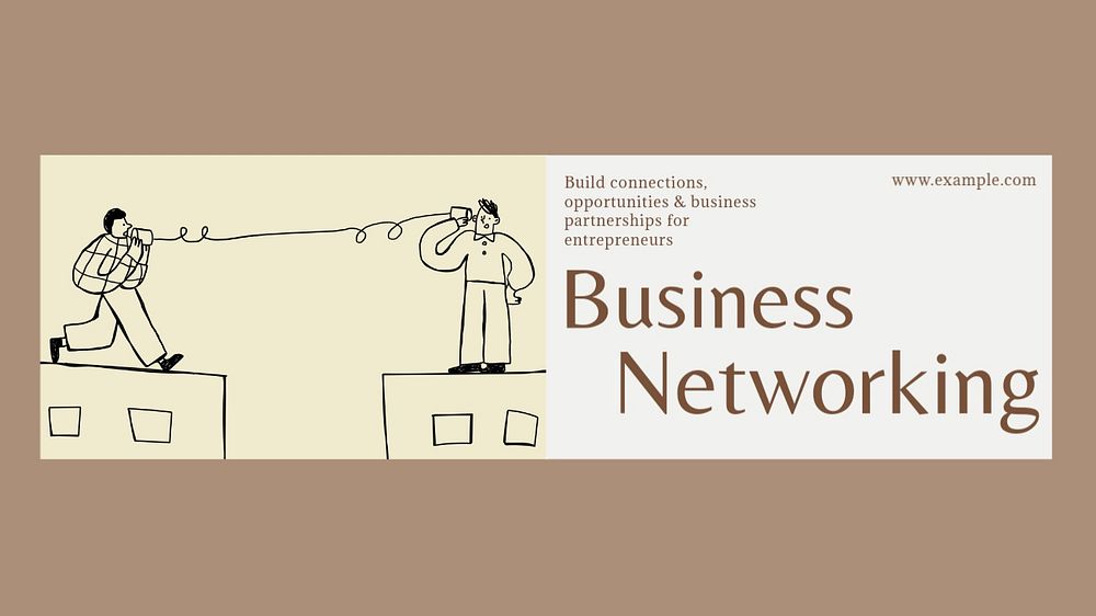 Business networking Facebook cover template, editable design