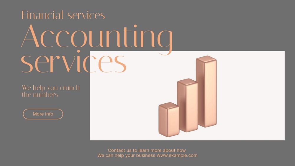 Accounting services blog banner template, editable text