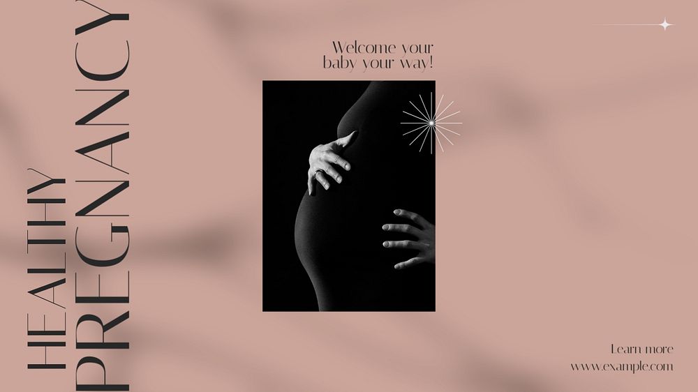 Pregnancy clinic Facebook cover template, editable design