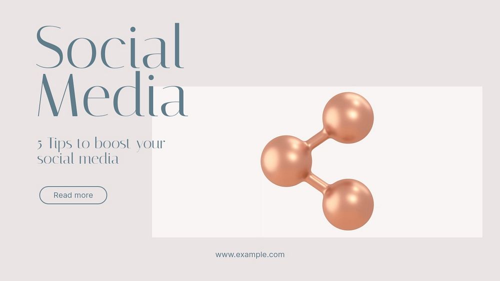 Social media blog banner template, editable text