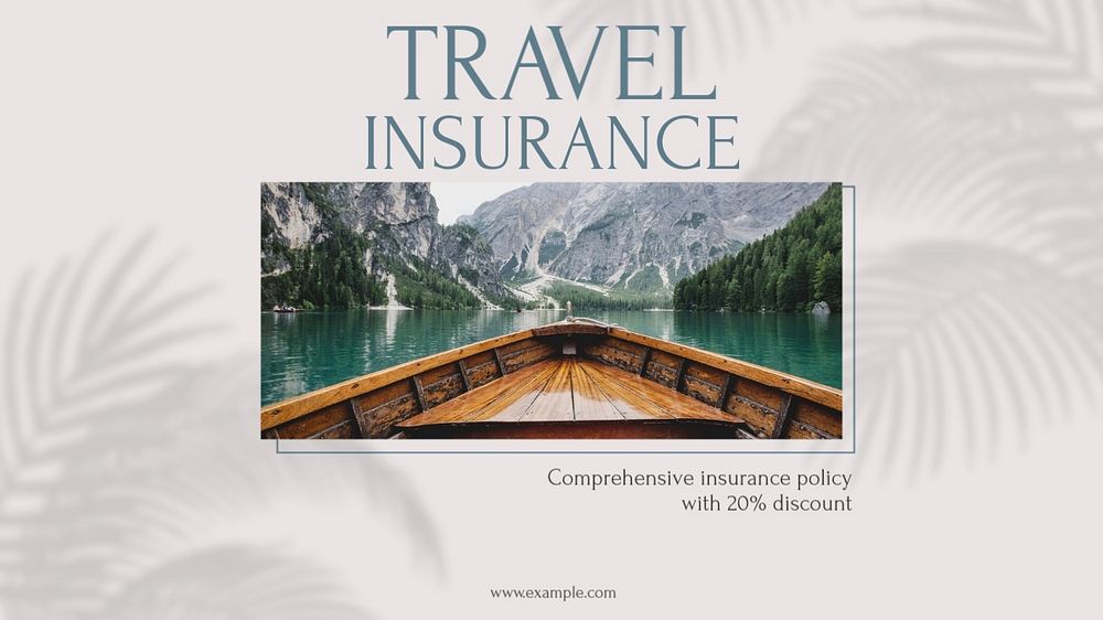 Travel insurance blog banner template, editable design