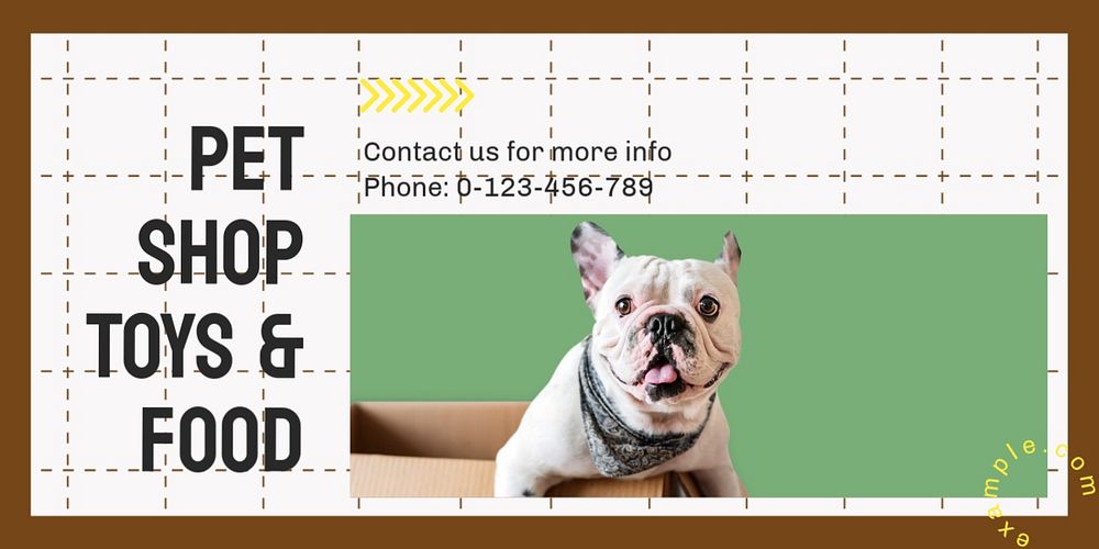 Pet shop Twitter ad template, customizable design