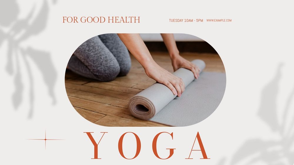 Yoga class blog banner template, editable design