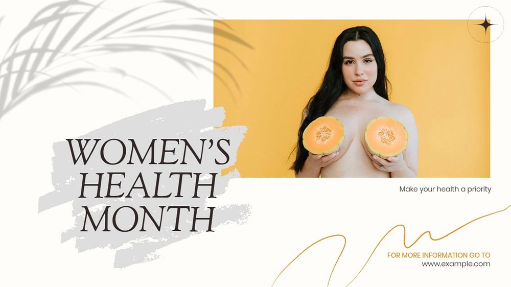 Women's Health Month blog banner template, editable text