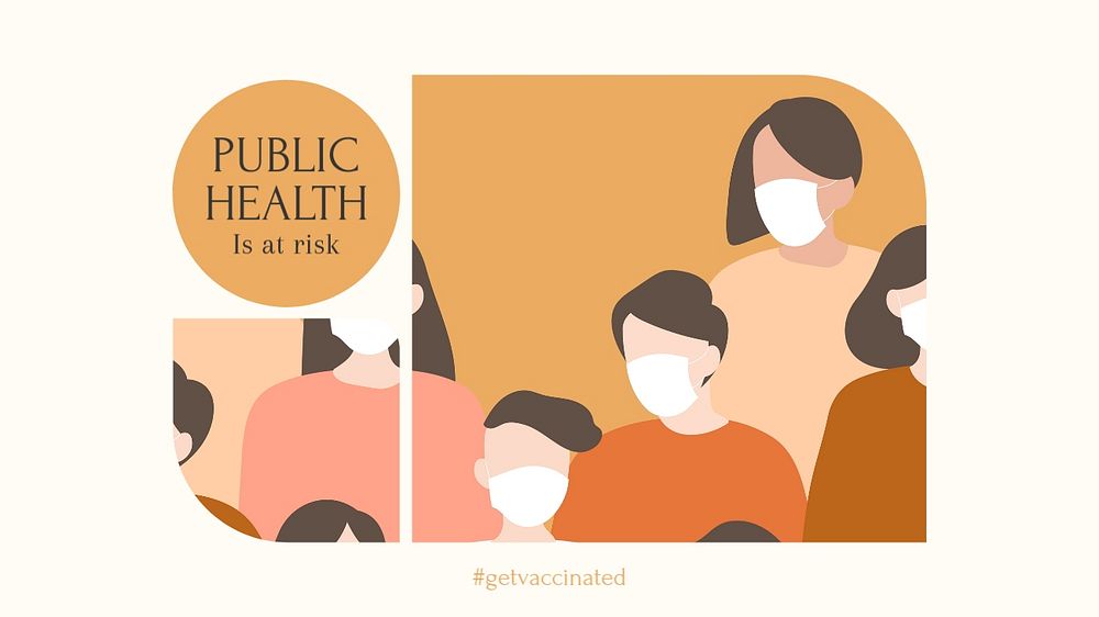 Public health blog banner template, editable design