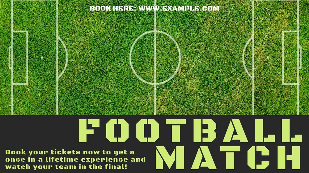 Football match blog banner template, editable text & design