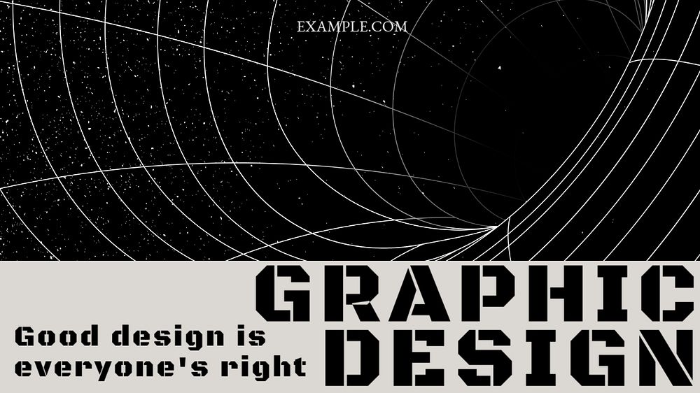 Graphic design blog banner template, editable text & design