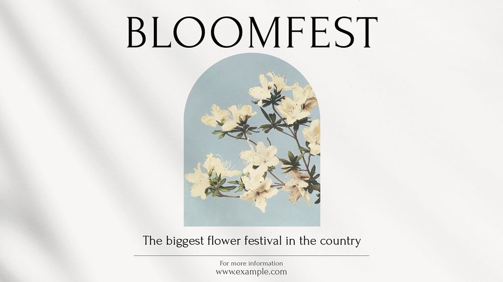 Flower festival blog banner template, editable design