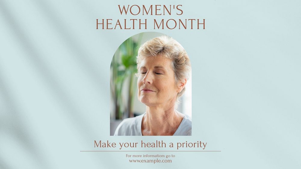 Women's Health Month blog banner template, editable design