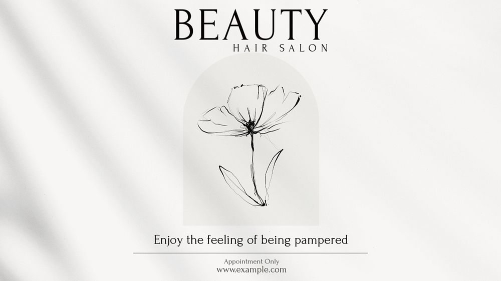 Beauty hair salon blog banner template, editable design