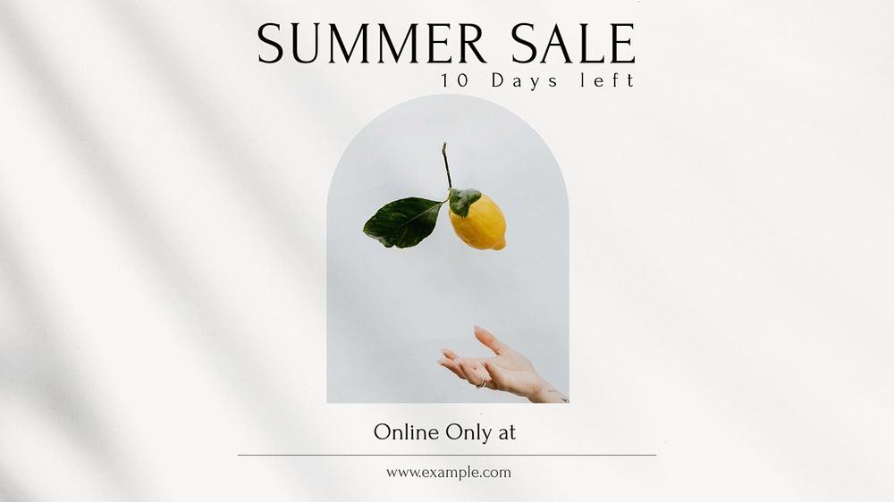 Summer sale blog banner template, editable design