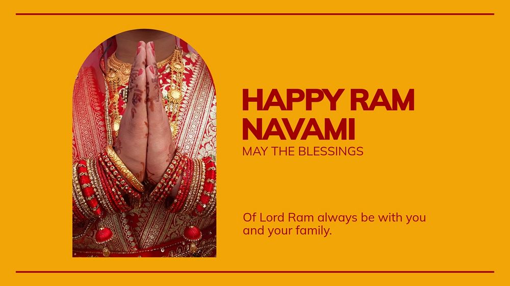 Ram Navami blog banner template, editable text & design