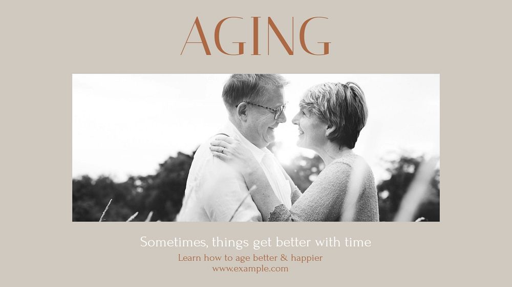 Aging Facebook cover template, editable design