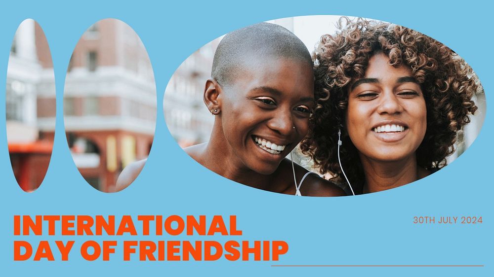 Friendship day blog banner template, editable text & design