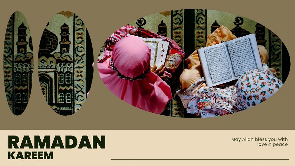 Ramadan Kareem blog banner template, editable text & design