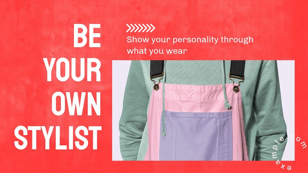 Be your own stylist blog banner template, editable text & design