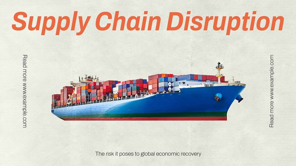 Supply chain blog banner template, editable text & design