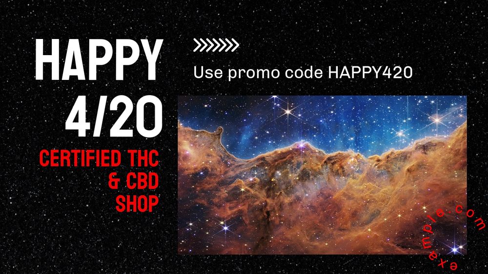 CBD shop blog banner template, editable text & design