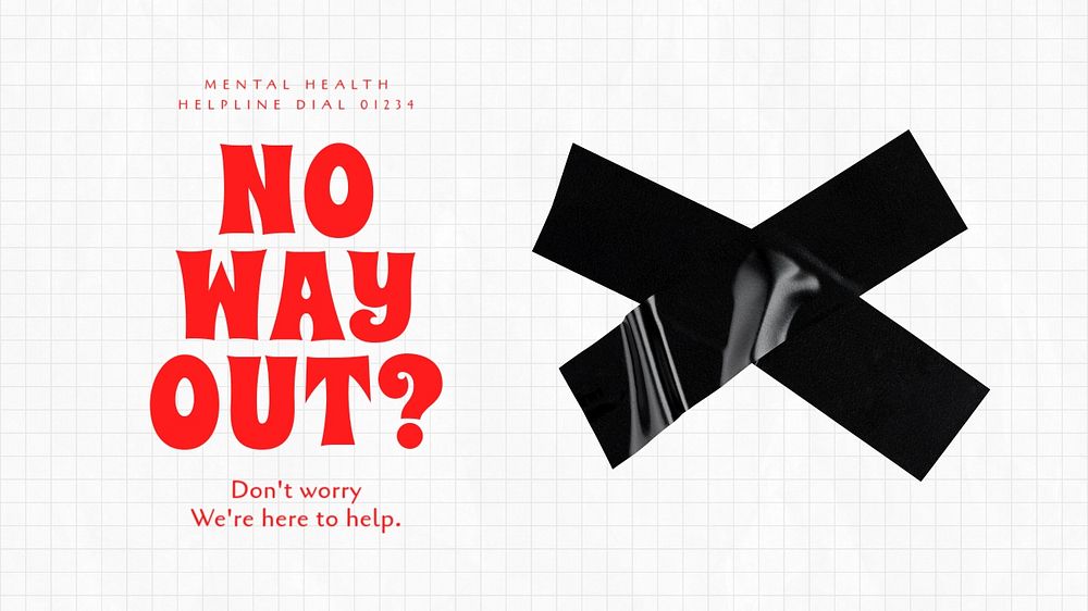 No way out blog banner template, editable text & design