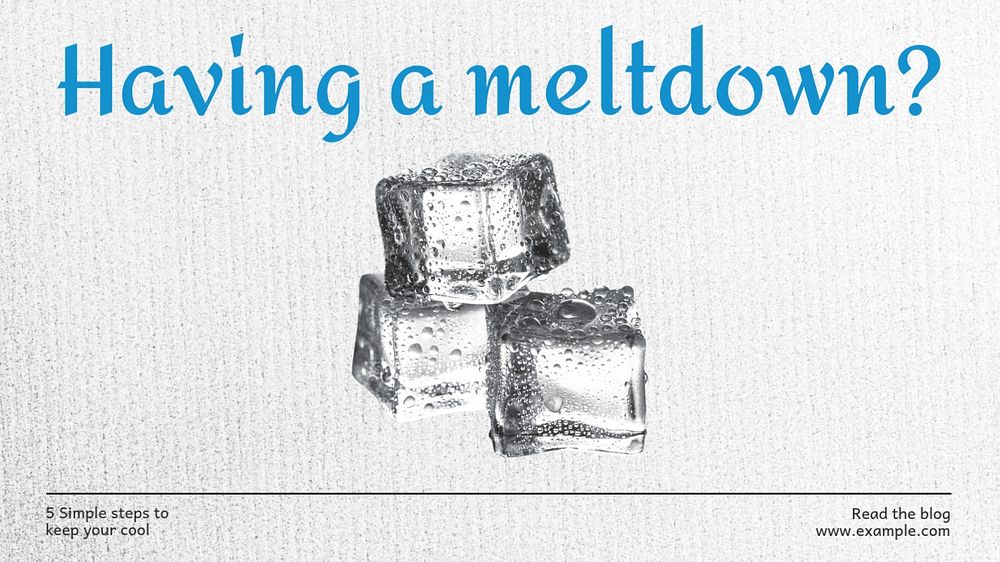 Emotional meltdown blog banner template, editable text & design