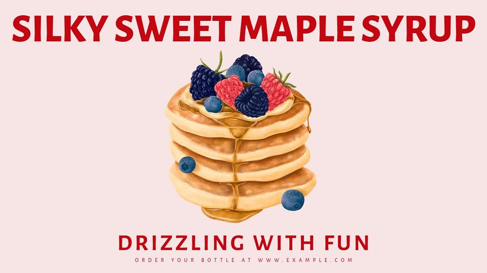 Maple syrup blog banner template, editable text & design