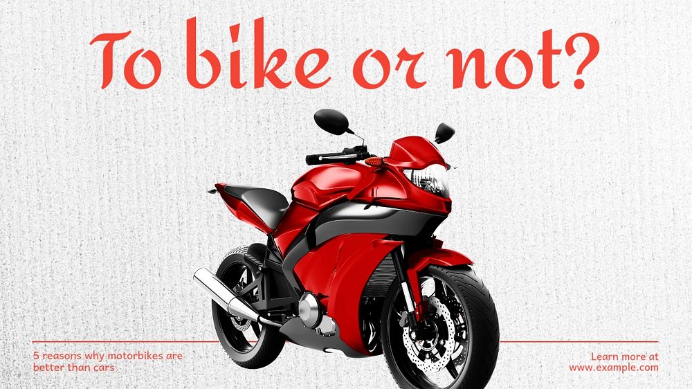 Bikes are better blog banner template, editable text & design