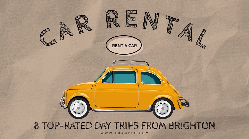 Day trips blog banner template, editable text & design