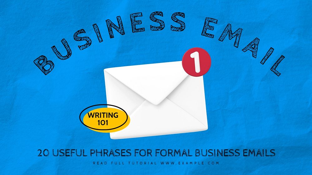 Business email blog banner template, editable text & design