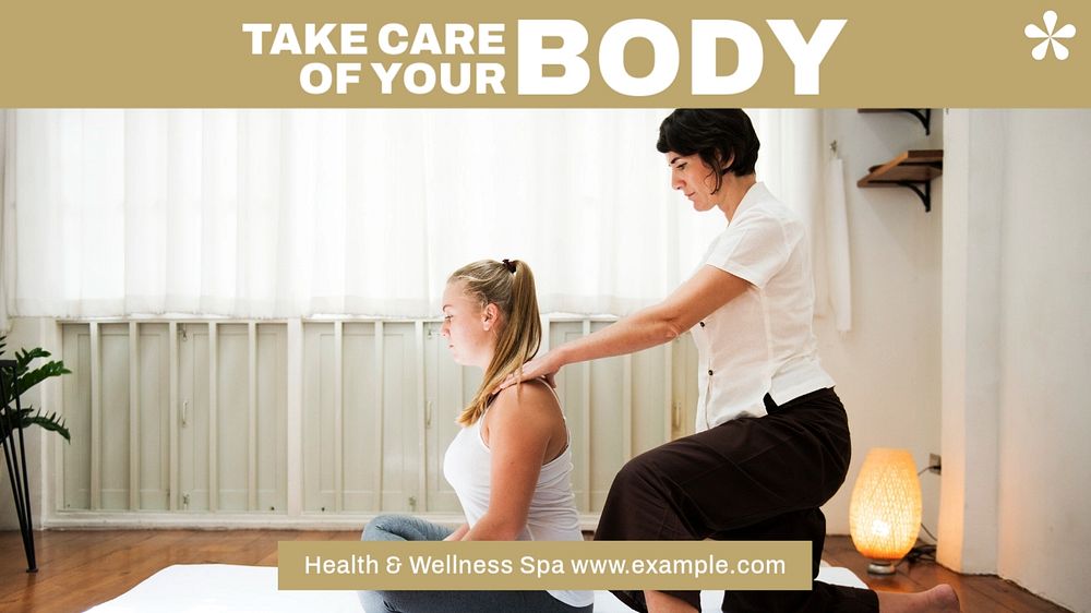 Body and wellness blog banner template, editable design