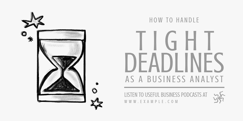 Tight deadlines Twitter ad template, editable text