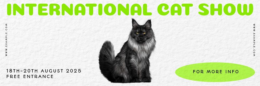 International Cat Show email header template, editable text & design