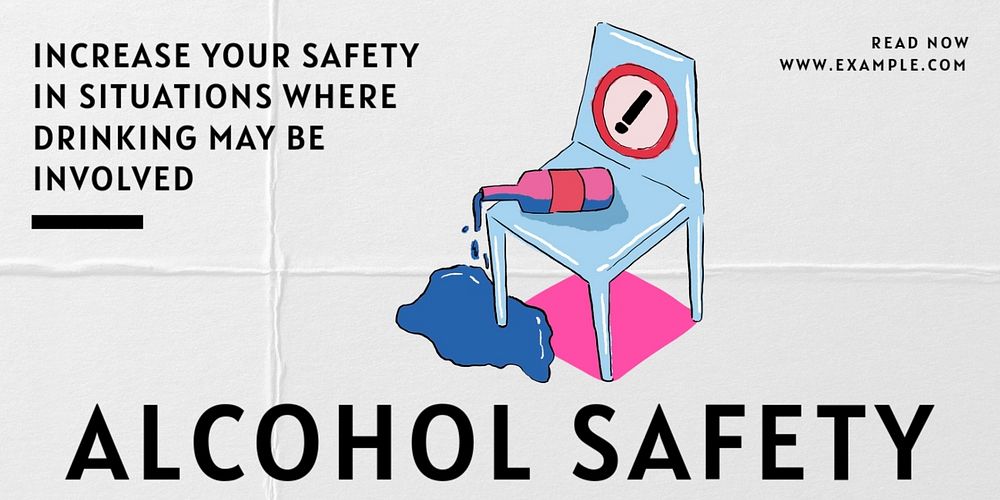 Alcohol safety Twitter ad template, editable text